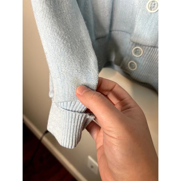 Vintage 1960s Puritan Pastel Blue Rockabilly Cobain Grunge Grandpa Cardigan M - Picture 5 of 6